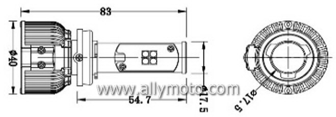 40W LED Headlight Cree 3C H8